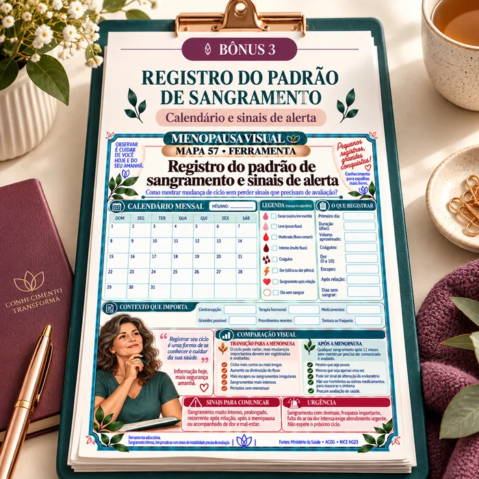 Página do Registro do padrão de sangramento