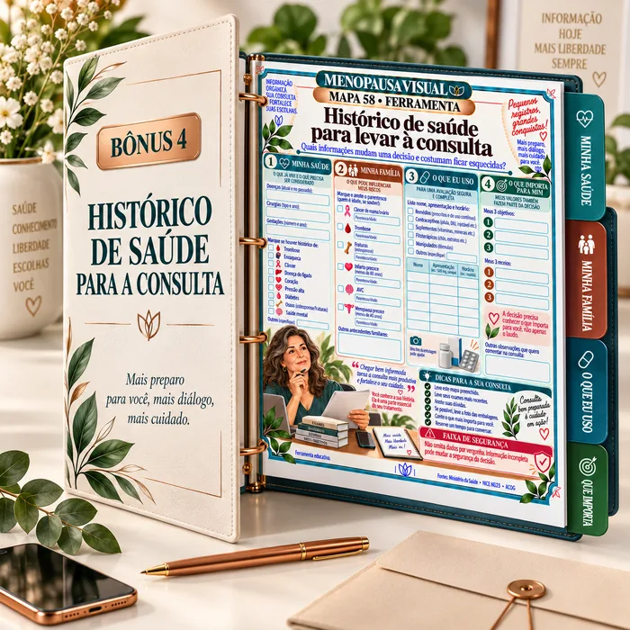 Página do Histórico de saúde para a consulta