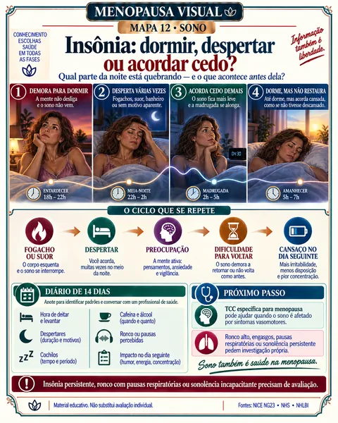 Mapa 12: Insônia, dormir, despertar ou acordar cedo