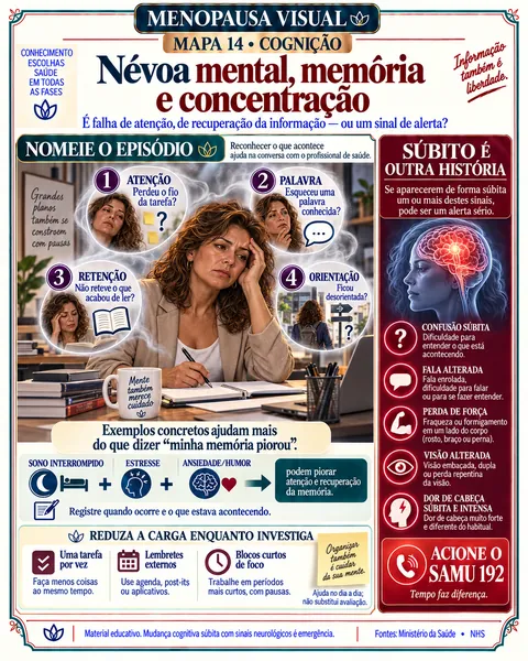 Mapa 14: Névoa mental, memória e concentração