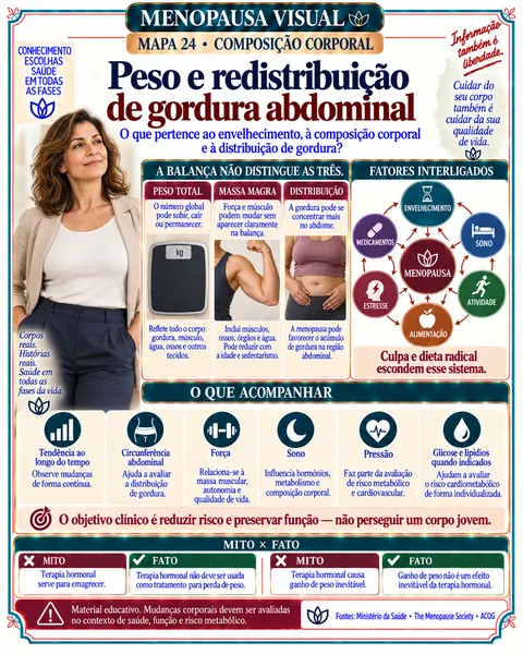 Mapa 24: Peso e redistribuição de gordura abdominal